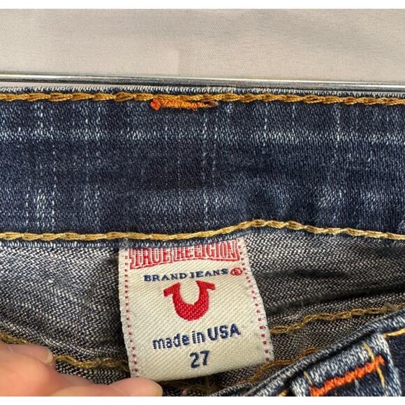 Womens True Religion Joey Low Rise Flare Jean Size 27 Vintage Iconic Classic - Picture 3 of 6